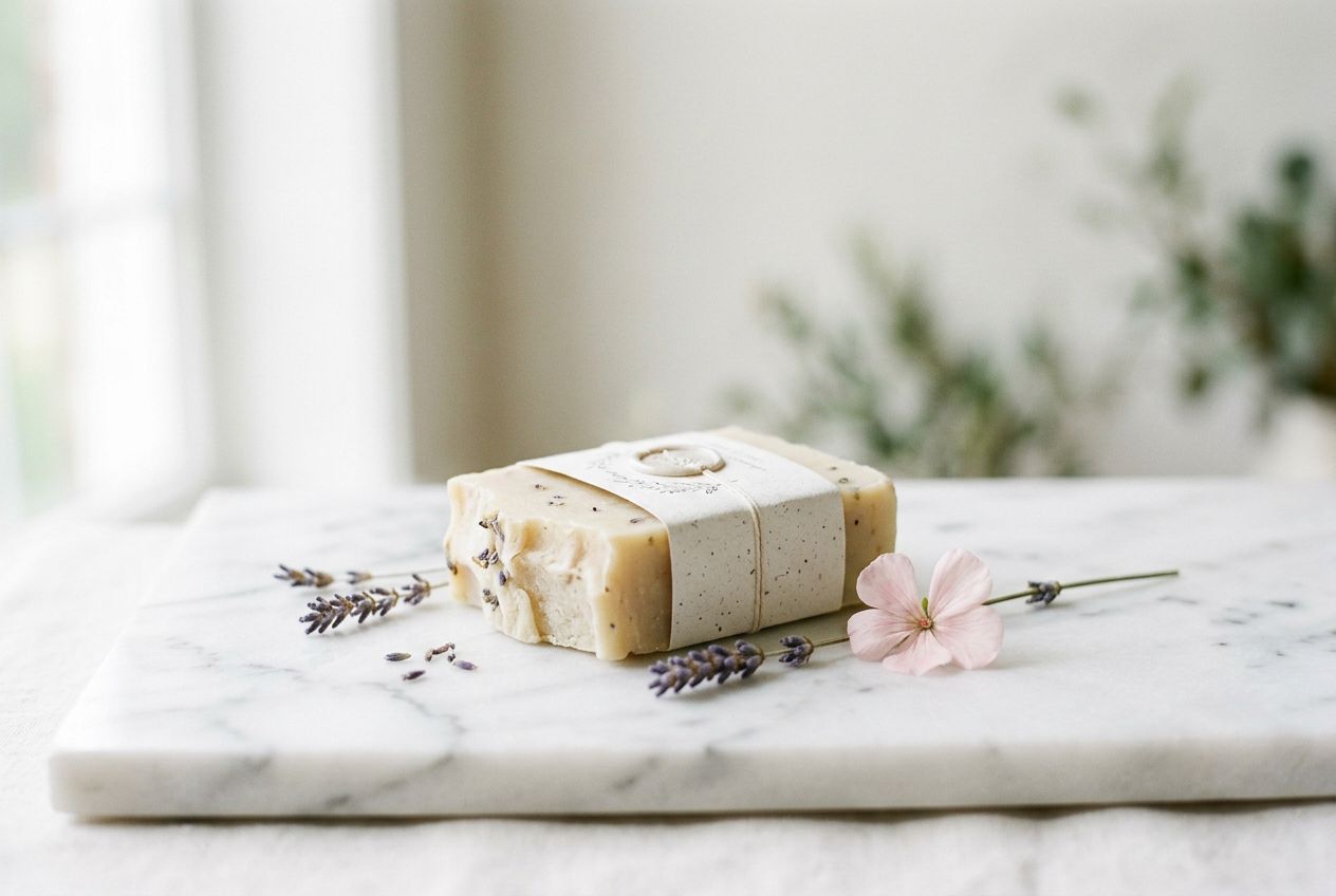 Floral Garden Cold-process soap bar